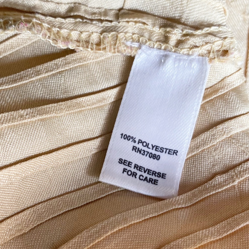 Cato Gold Pleated Women's Blouse - Picture 9 of 14